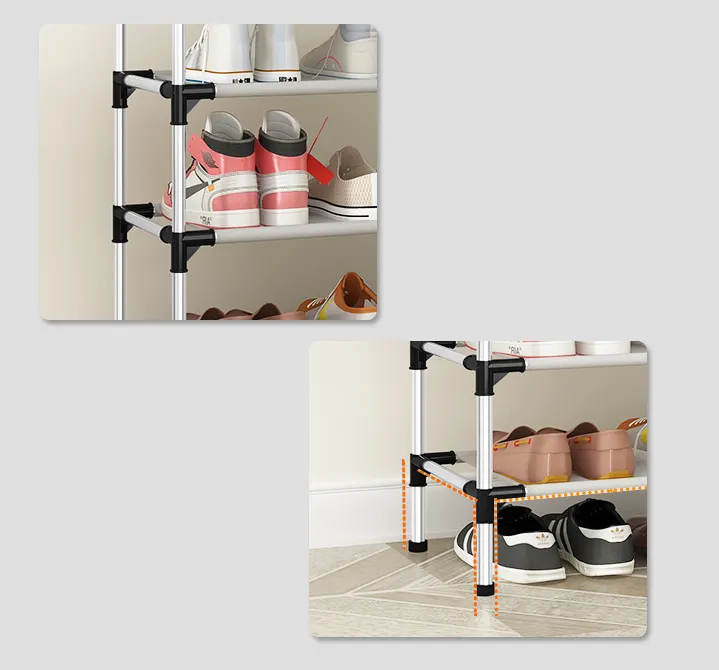 Portable Storage Shoe Rack Shoe Holder 3 Tiers