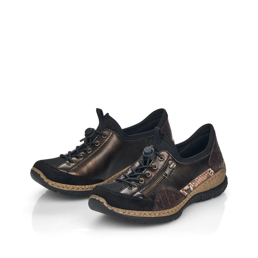 Rieker Ladies Bungee Tie Casual Shoe