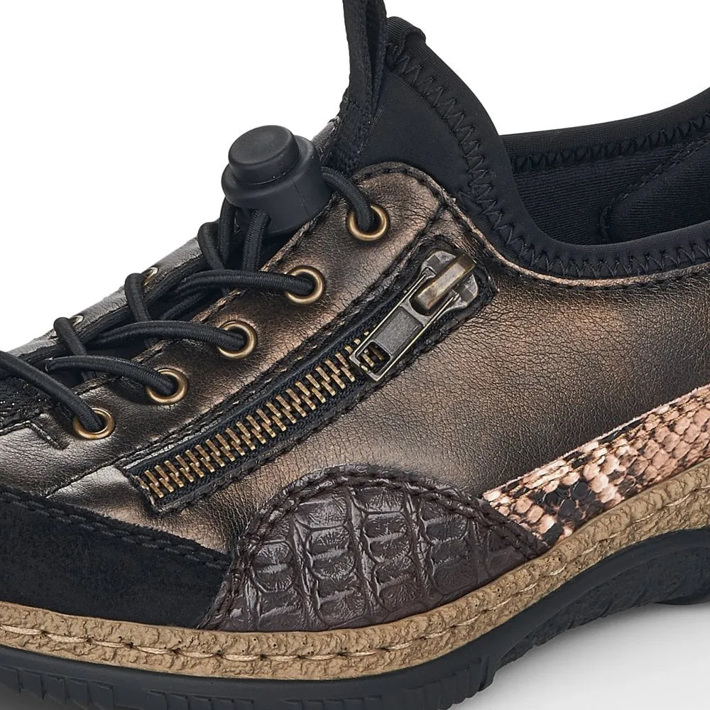 Rieker Ladies Bungee Tie Casual Shoe