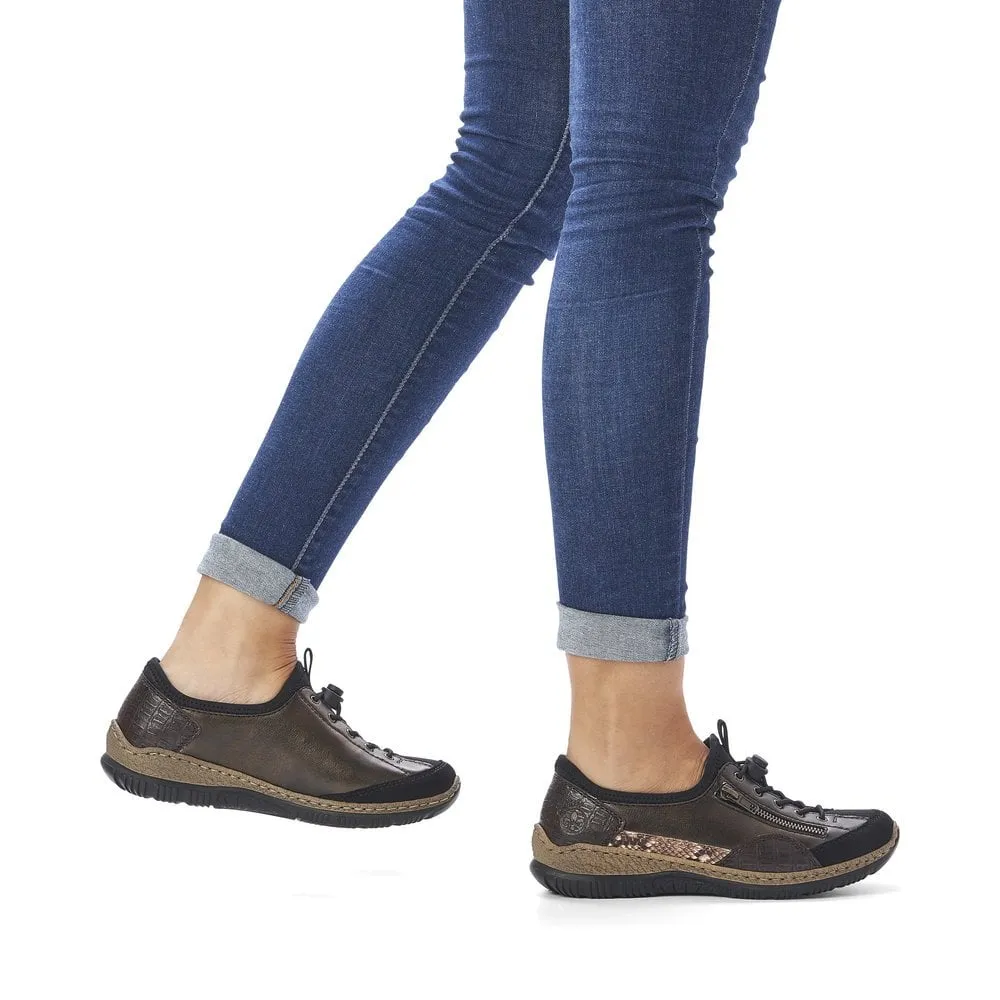 Rieker Ladies Bungee Tie Casual Shoe