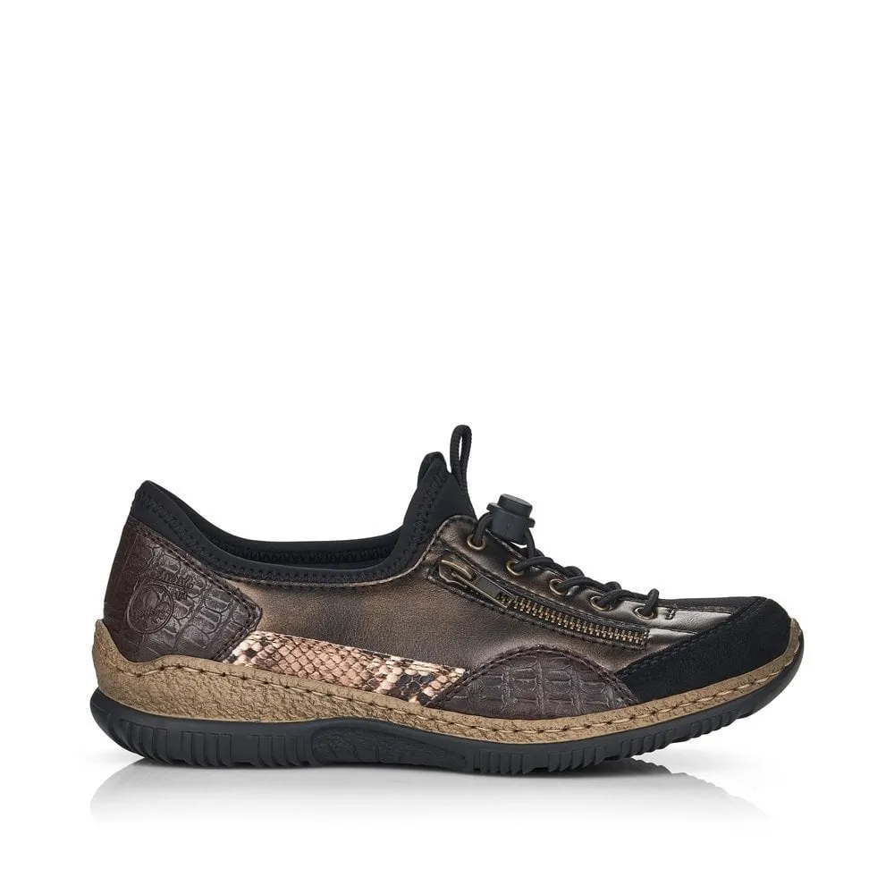 Rieker Ladies Bungee Tie Casual Shoe