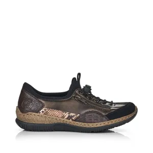 Rieker Ladies Bungee Tie Casual Shoe