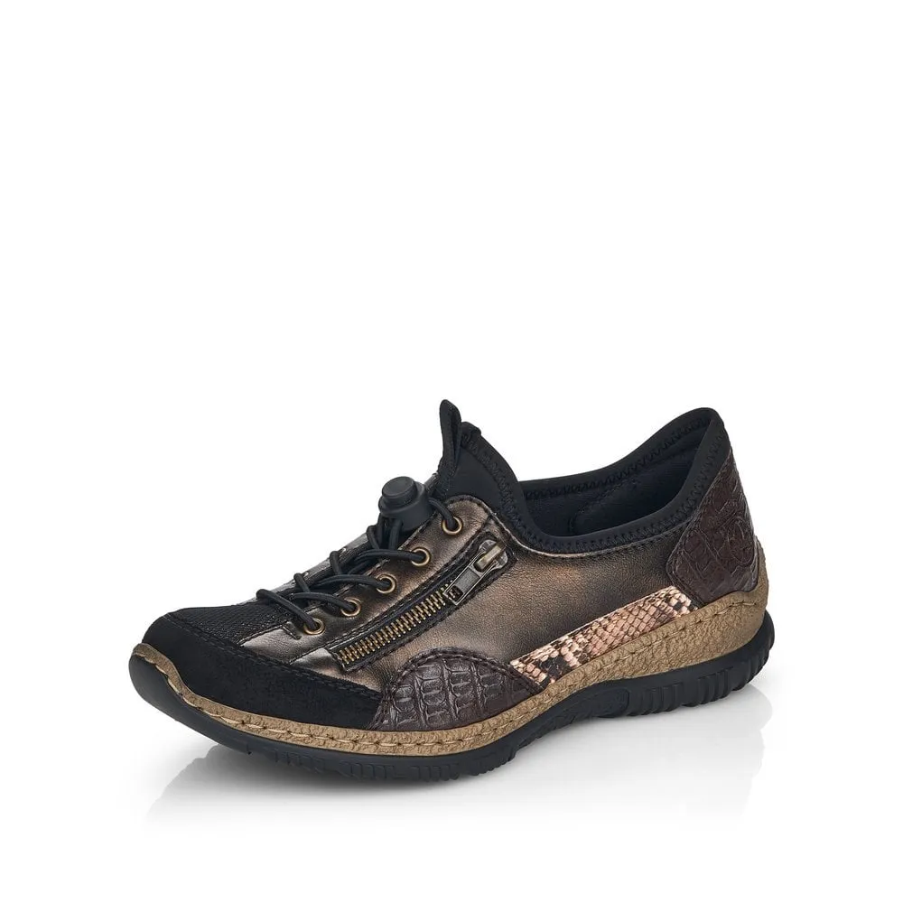 Rieker Ladies Bungee Tie Casual Shoe