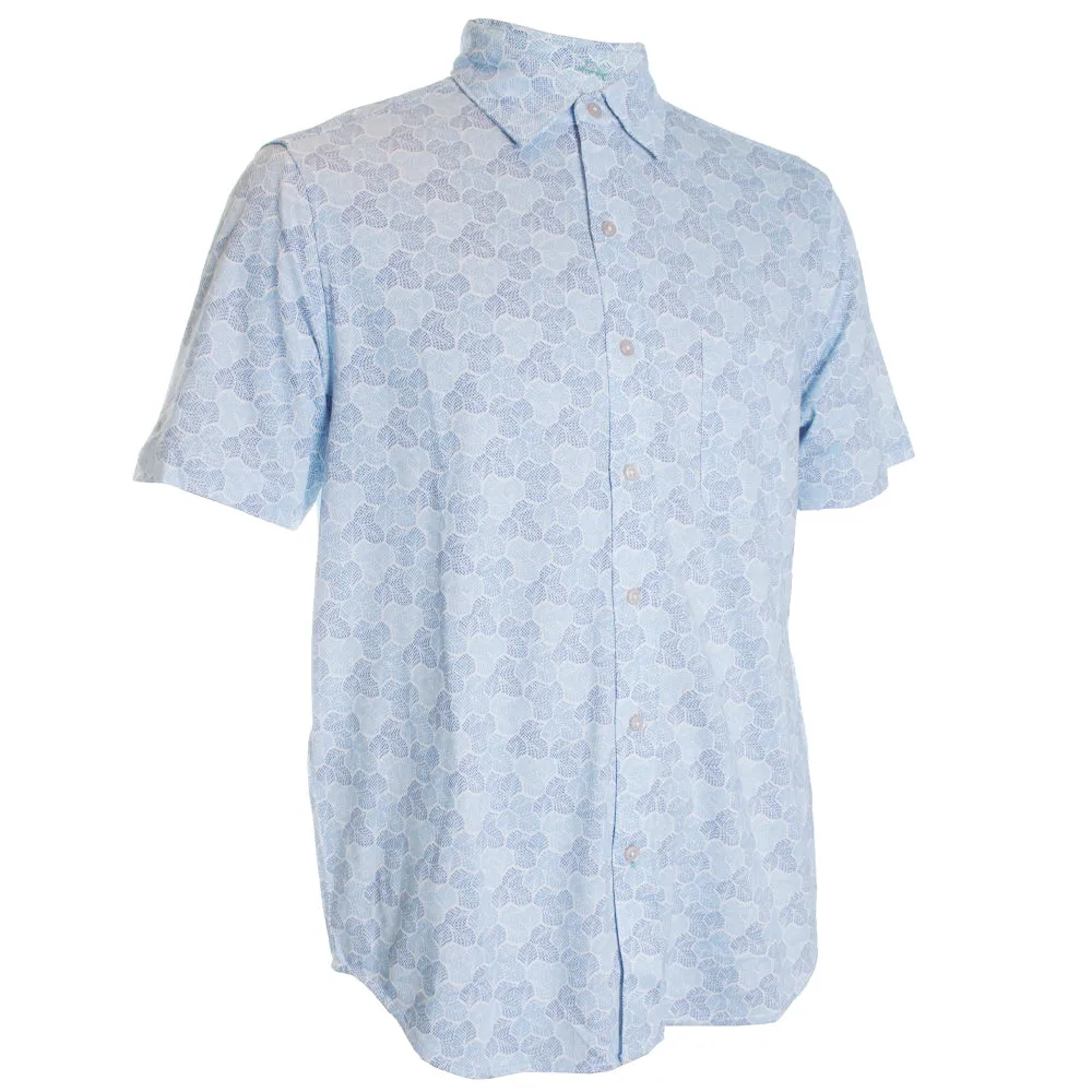 San Lucio Tri Leaf Geo Button-Down Shirt