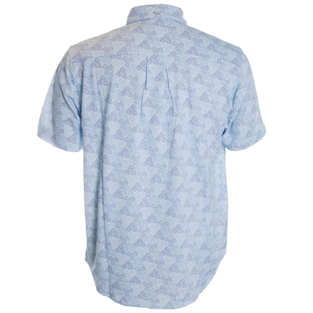 San Lucio Tri Leaf Geo Button-Down Shirt