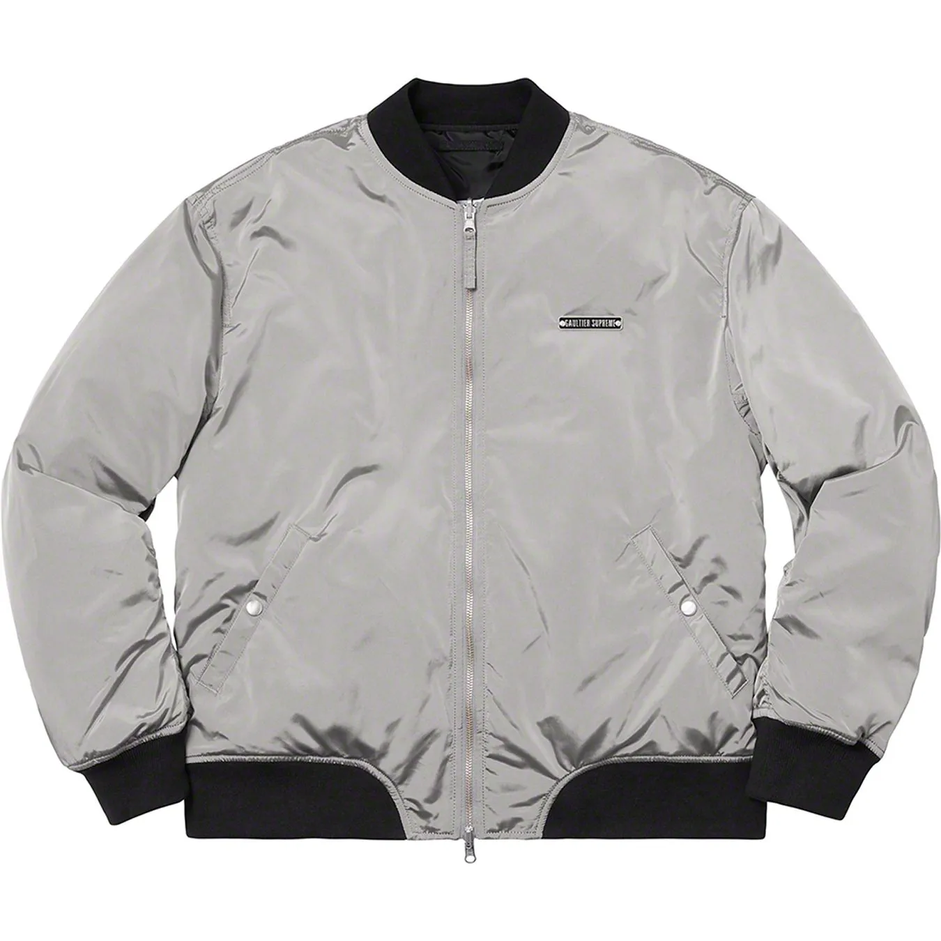 Supreme Jean Paul Gaultier Reversible Backpack MA-1 Jacket Silver (Size M)