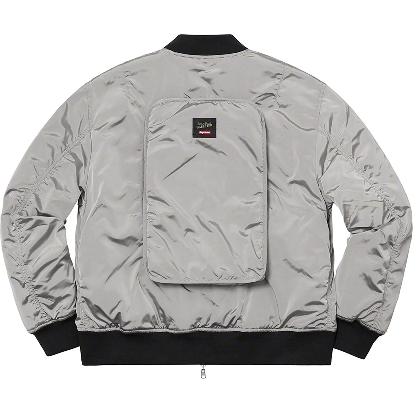 Supreme Jean Paul Gaultier Reversible Backpack MA-1 Jacket Silver (Size M)