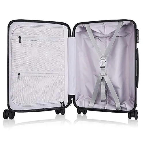 TangFeii-trunk Boarding Luggage Universal Wheel Upright Carry-on Luggage Expandable Spinner 20inches 24inches Carry-on Suitcase Uprights Suitcase 360° Silent Spinner (Color : White, Size : 20inches)