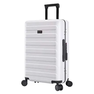 TangFeii-trunk Boarding Luggage Universal Wheel Upright Carry-on Luggage Expandable Spinner 20inches 24inches Carry-on Suitcase Uprights Suitcase 360° Silent Spinner (Color : White, Size : 20inches)