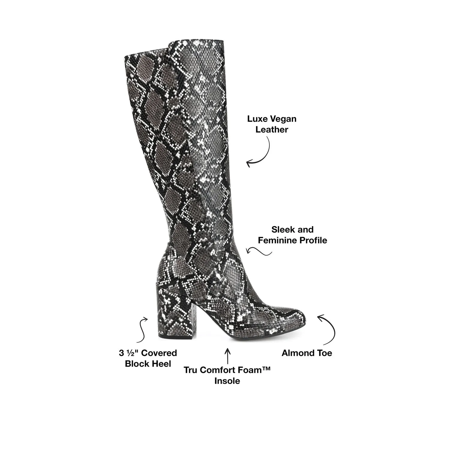 TAVIA KNEE-HIGH BOOTS IN WIDE CALF