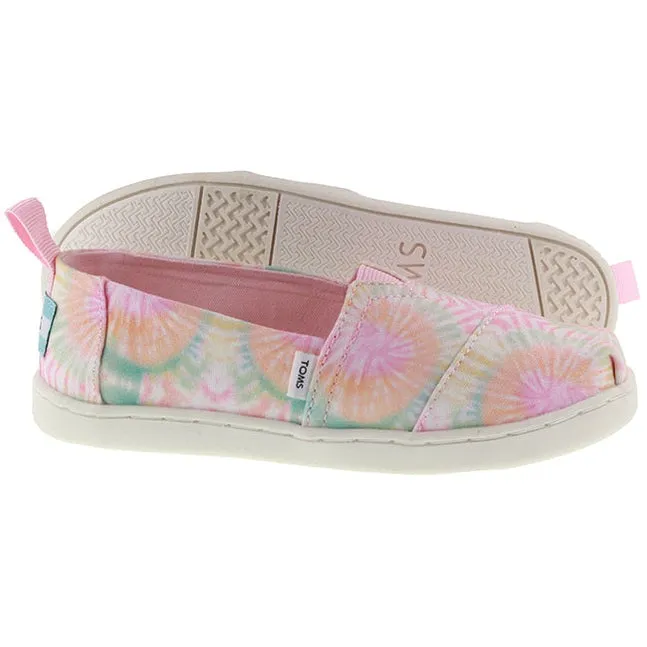 Toms Shoes Kids Canvas Alpargata Tie Dye Pink