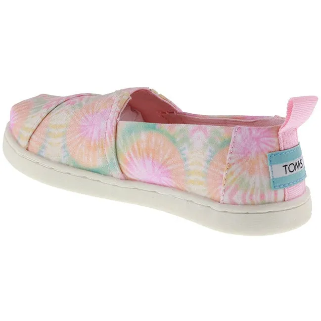 Toms Shoes Kids Canvas Alpargata Tie Dye Pink