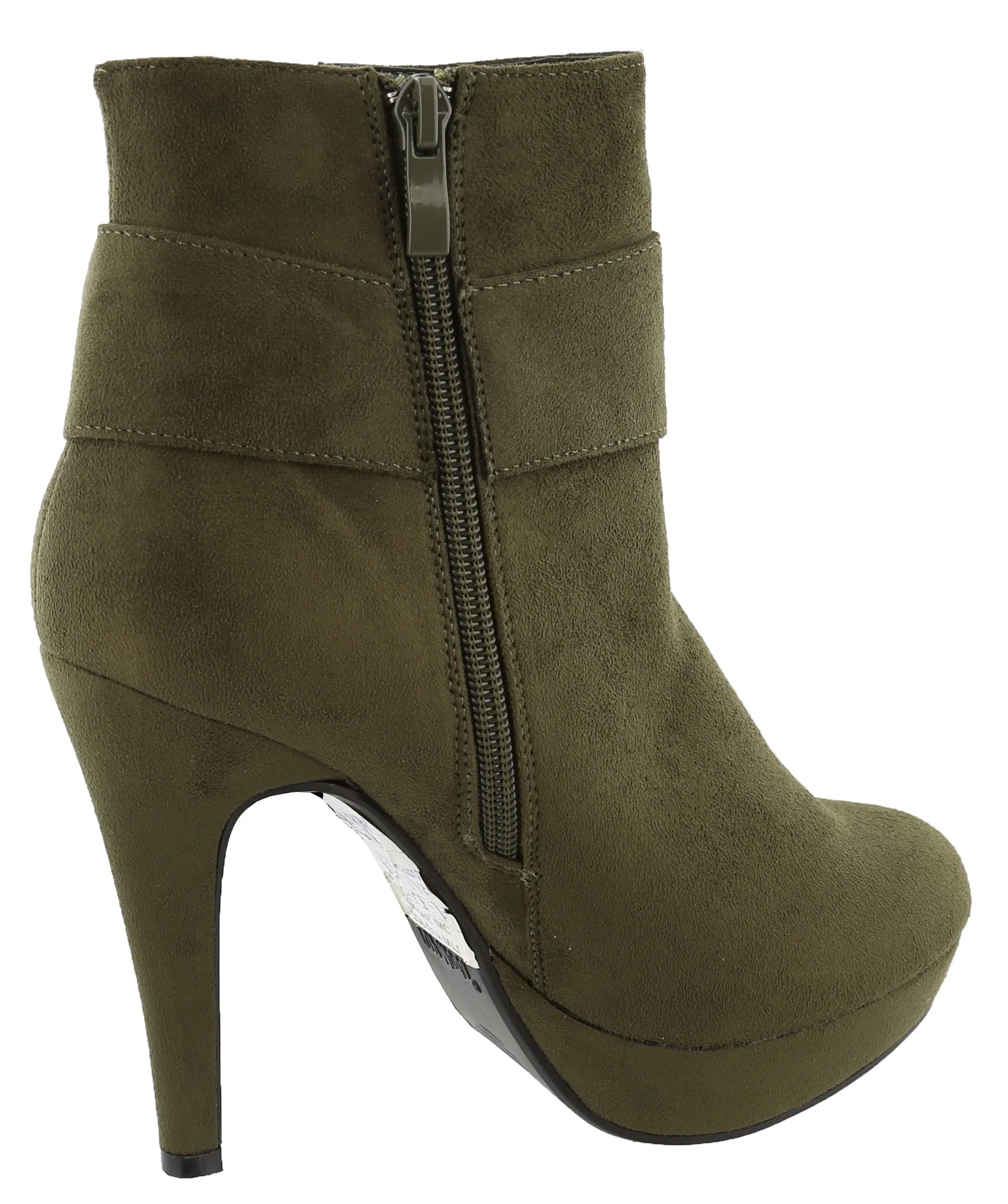 Top Moda Women's Side Bow Knot Platform Stiletto High Heel Ankle Bootie