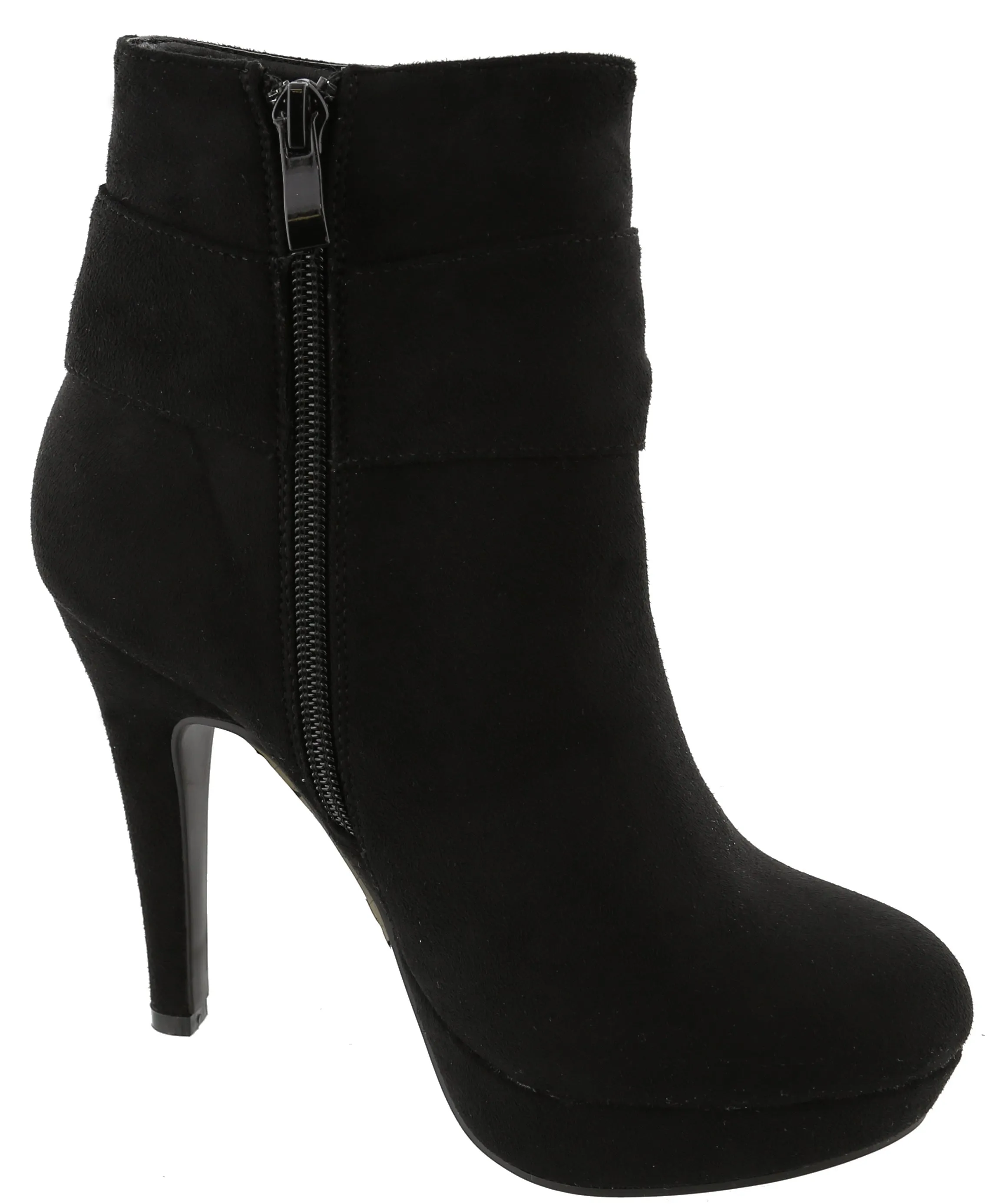 Top Moda Women's Side Bow Knot Platform Stiletto High Heel Ankle Bootie