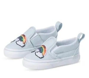Vans Slip On V Sequin Patch - Ballad Blue - Toddler