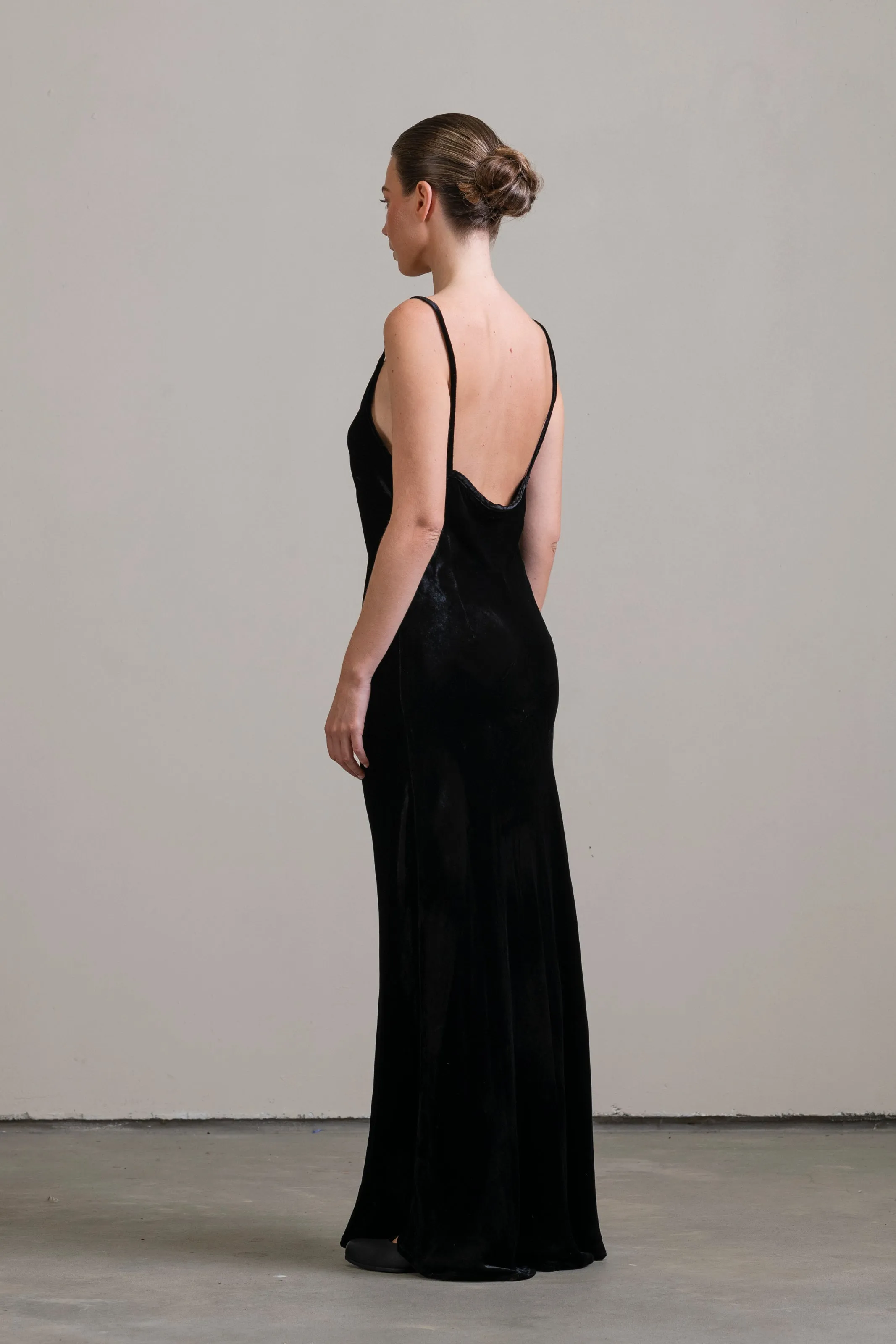 Velvet Bias Slip Black