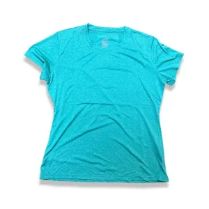 Women's Short Sleeve Melange Shirt- Green